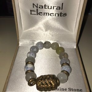 Natural elements genuine stone bracelet